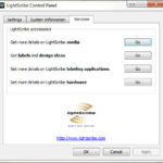 LightScribe Control Panel Services Tab